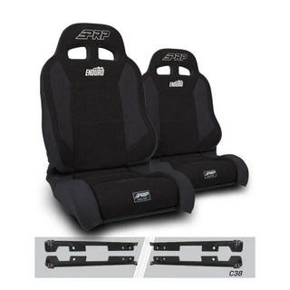 PRP Seats EnduroTrek Reclining Suspension Seats Kit (PAIR): Jeep Wrangler JK/JLU (2007-18) - Black