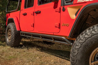 Rugged Ridge RRC Rocker Guards: Fits Most Jeep Gladiator Models (2018-2026) - Satin Black
