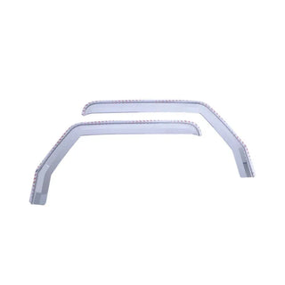 Putco Element Chrome Window Visors (FRONT): Jeep Wrangler / Gladiator (07-26)