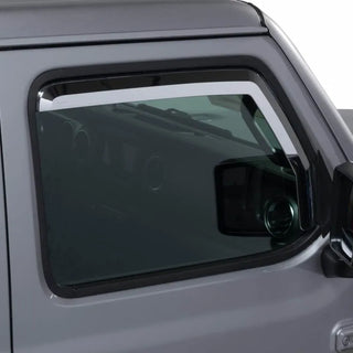 Putco Element Chrome Window Visors (FRONT): Jeep Wrangler / Gladiator (07-26)
