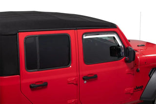Putco Element Chrome Window Visors (FRONT): Jeep Wrangler / Gladiator (07-26)