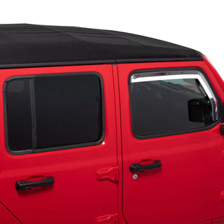 Putco Element Chrome Window Visors (FRONT): Jeep Wrangler / Gladiator (07-26)