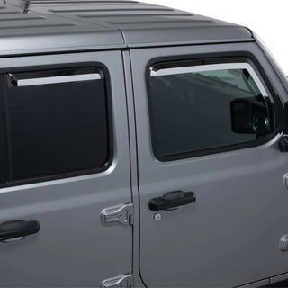 Putco Element Chrome Window Visors (SET): Jeep Gladiator / Wrangler (07-26)