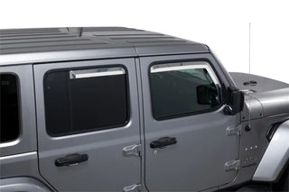 Putco Element Chrome Window Visors (SET): Jeep Gladiator / Wrangler (07-26)