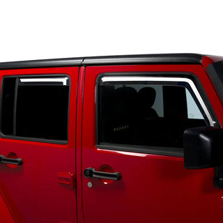 Putco Element Chrome Window Visors (SET): Jeep Gladiator / Wrangler (07-26)