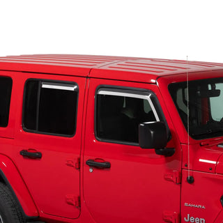Putco Element Chrome Window Visors (SET): Jeep Gladiator / Wrangler (07-26)