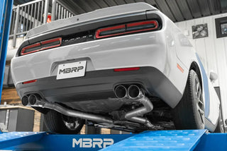 MBRP Street Profile Cat Back Exhaust (REAR): Dodge Challenger 5.7L Hemi (15-23) w/ Carbon Tips
