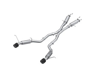 MBRP Cat Back Exhaust System (Carbon Fiber Tips): Jeep Grand Cherokee 6.4L SRT 2012 - 2021