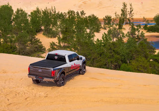Extang Solid Fold 2.0 Hard Tri-Fold Truck Bed Cover: Jeep Gladiator (18-26) w/ Rail System - Black