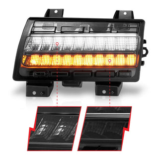 ANZO LED Smoke Side Marker Lights w/ Sequential Signal: Jeep Wrangler / Gladiator (07-26)