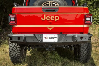 Rugged Ridge HD Series Steel Rear Bumper: Fits Most Jeep Gladiator Models (2018-2026) - Satin Black
