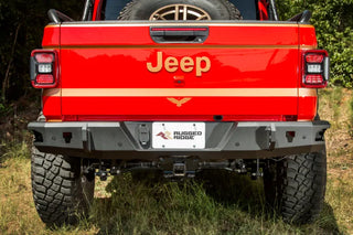 Rugged Ridge HD Series Steel Rear Bumper: Fits Most Jeep Gladiator Models (2018-2026) - Satin Black
