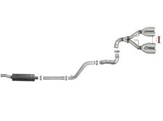 AFE Rebel Series Cat-Back Exhaust System (Polished Tips): Jeep Wrangler JL 3.6L V6 2018 - 2025