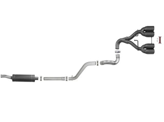 AFE Rebel Series Cat-Back Exhaust System (Black Tips): Jeep Wrangler JL 3.6L V6 2018 - 2025