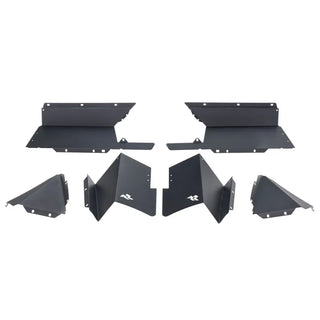 Rugged Ridge Aluminum Inner Fender Liners (REAR) - Black: Jeep Gladiator (18-26)