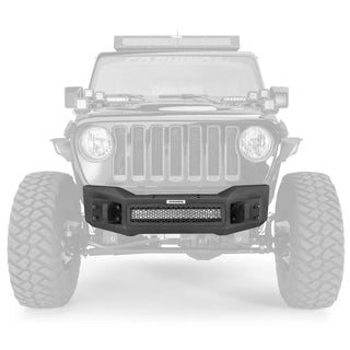 Go Rhino Rockline Winch Ready Front Stubby Bumper (FRONT): Fits Jeep Wrangler / Gladiator (07-26)
