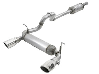 AFE Rebel Series Cat-Back Exhaust System (Polished Tips): Jeep Wrangler JL 3.6L V6 2018 - 2025