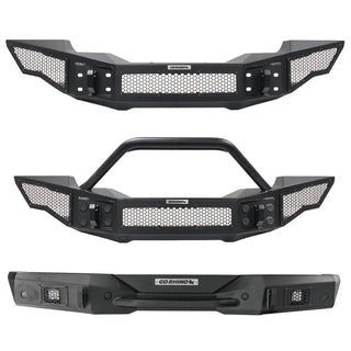Go Rhino Rockline Full Width Front Bumper w/ Overrider (FRONT): Jeep Wrangler / Gladiator (07-26)