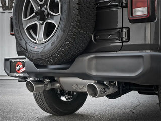 AFE Rebel Series Cat-Back Exhaust System (Polished Tips): Jeep Wrangler JL 3.6L V6 2018 - 2025