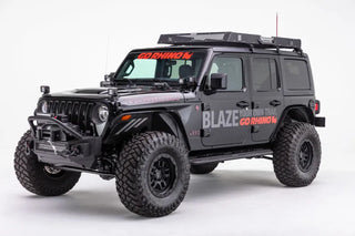 Go Rhino Rockline Front Stubby Bumper w/ Overrider: Fits Jeep Wrangler / Gladiator (07-26)