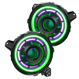 ORACLE Lighting Oculus Bi-LED Projector Headlights w/o Controller: Jeep Wrangler / Gladiator (07-26)