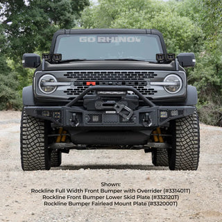 Go Rhino Rockline Fairlead Mount Plate: Jeep Wrangler (07-18) / Gladiator / Wrangler (18-26)
