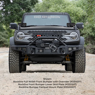 Go Rhino Rockline Fairlead Mount Plate: Jeep Wrangler (07-18) / Gladiator / Wrangler (18-26)