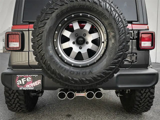 AFE Rebel Series Cat-Back Exhaust System (Polished Tips): Jeep Wrangler JL 3.6L V6 2018 - 2025