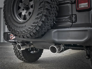 AFE Rebel Series Cat-Back Exhaust System (Polished Tips): Jeep Wrangler JL 3.6L V6 2018 - 2025