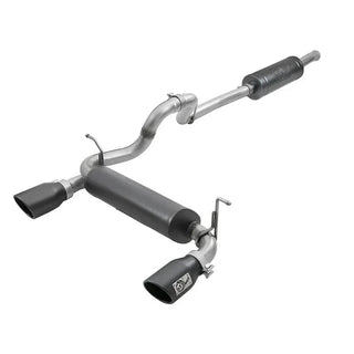 AFE Rebel Series Cat-Back Exhaust System (Black Tips): Jeep Wrangler JL 3.6L V6 2018 - 2025