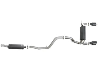 AFE Rebel Series Cat-Back Exhaust System (Black Tips): Jeep Wrangler JL 3.6L V6 2018 - 2025