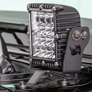 Go Rhino 6in Q4 Series Light Mount: Fits Most Jeep Wrangler / Gladiator Models (2007-2026)