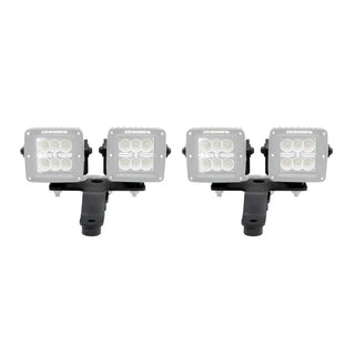 Go Rhino Light Mount for Dual 3" Cubes: Fits Most Jeep Wrangler / Gladiator Models (2007-2026)