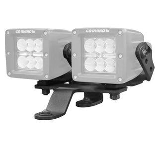 Go Rhino Light Mount for Dual 3" Cubes: Fits Most Jeep Wrangler / Gladiator Models (2007-2026)