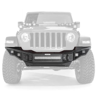 Go Rhino Rockline Full Width Front Bumper: Fits Most Jeep Wrangler / Gladiator Models (2007-2026)
