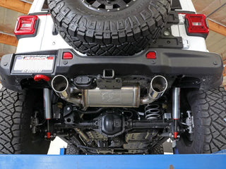 AFE Rebel Series Cat-Back Exhaust System (Polished Tips): Jeep Wrangler 2.0L 2018 - 2025
