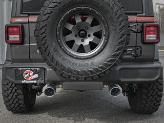 AFE Rebel Series Cat-Back Exhaust System (Black Tips): Jeep Wrangler 2.0L 2018 - 2025