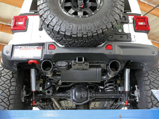 AFE Rebel Series Cat-Back Exhaust System (Black Tips): Jeep Wrangler 2.0L 2018 - 2025