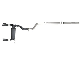 AFE Rebel Series Cat-Back Exhaust System (Black Tips): Jeep Wrangler 2.0L 2018 - 2025