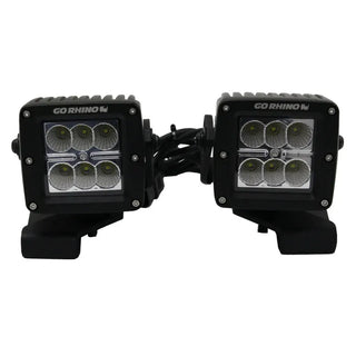 Go Rhino Light Mount 3in Cube: Jeep Wrangler / Gladiator (07-26)