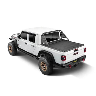 N-Fab ARC Sports Bar Textured Powder Coat: Jeep Gladiator (18-26) w/ Roll-N-Lock Bed Cover