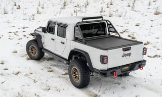 N-Fab ARC Sports Bar Textured Powder Coat: Jeep Gladiator (18-26) w/ Roll-N-Lock Bed Cover