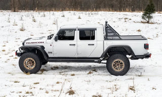 N-Fab ARC Sports Bar Textured Powder Coat: Jeep Gladiator (18-26) w/ Roll-N-Lock Bed Cover