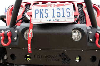 Fishbone Offroad Front Winch Bumper (FRONT): Jeep Wrangler / Gladiator (18-26) w/ Black Powdercoat