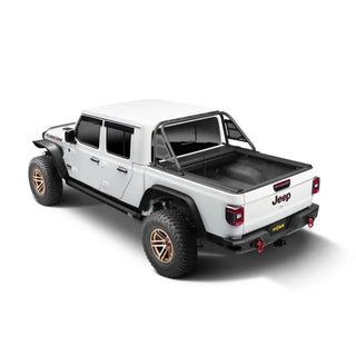 Rugged Ridge Armis Retractable Hard Tonneau Cover w/Max Track (BED): Jeep Gladiator (18-26) - Black