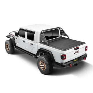 Rugged Ridge Armis Retractable Hard Tonneau Cover w/Max Track (BED): Jeep Gladiator (18-26) - Black
