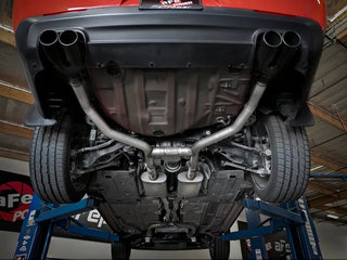 aFe MACH Force-Xp Cat-Back Exhaust (REAR) w/ Quad Black Tips: Dodge Challenger 3.6L V6 (15-21)
