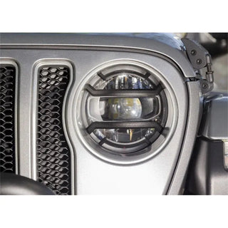 Rugged Ridge Black Elite Headlight Guards: Fits Jeep Wrangler JL / Gladiator JT (18-26)