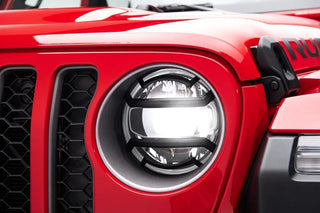 Rugged Ridge Black Elite Headlight Guards: Fits Jeep Wrangler JL / Gladiator JT (18-26)