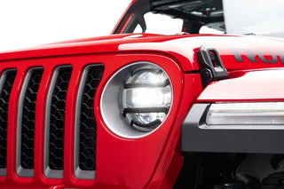 Rugged Ridge Black Elite Headlight Guards: Fits Jeep Wrangler JL / Gladiator JT (18-26)